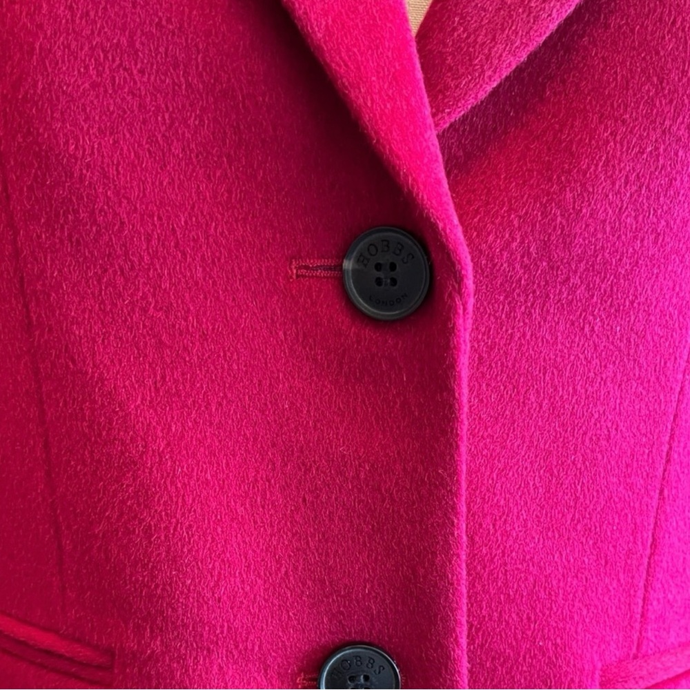 NWOT Hobbs London 'Tilda' Wool Coat in Fuchsia Pink ASO Kate Middleton-UK10/US6 - Picture 6 of 13